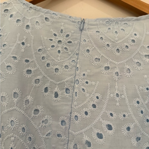 Light Blue Eyelet Ruffle Dress - Picture 6 of 6